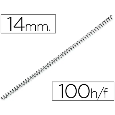 Q-CONNECT Espiral Metalico Q-Connect 56 4:1 14MM 1MM Caja de 100 Unidades