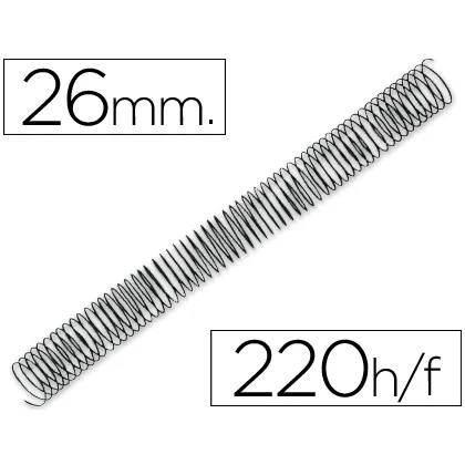 Espiral Metalico Q-Connect 64 5:1 26MM 1,2MM Caja de 50 Unidades