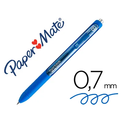 PAPERMATE Boligrafo Paper Mate Inkjoy Retractil Gel Pen 0,7MM Azul Punta de Bola Trazo 0.35MM