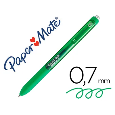 PAPERMATE Boligrafo Paper Mate Inkjoy Retractil Gel Pen Trazo 0,7 MM Verde