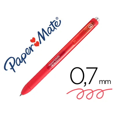 PAPERMATE Boligrafo Paper Mate Inkjoy Retractil Gel Pen Trazo 0,7 MM Rojo