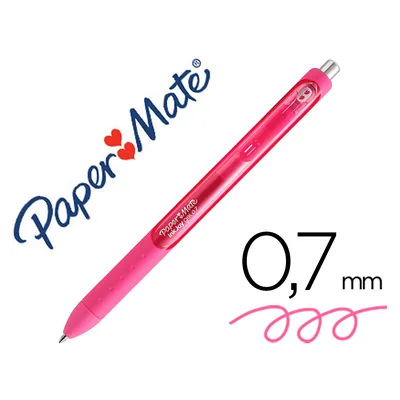 PAPERMATE Boligrafo Paper Mate Inkjoy Retractil Gel Pen Trazo 0,7 MM Rosa