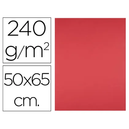 Cartulina Liderpapel 50X65 CM 240G/M2 Rojo Paquete de 25 Hojas