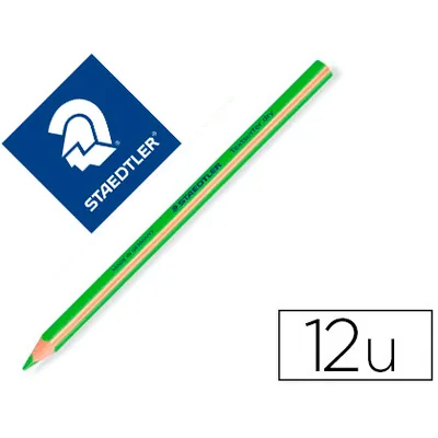 STAEDTLER Lapices Fluorescente Staedtler Textsurfer Dry Triangular Verde Caja de 12 Unidades