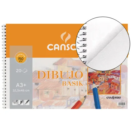 Bloc Dibujo Basik DIN A3 32.5X46 CM 20 Hojas de 150 GR/M2