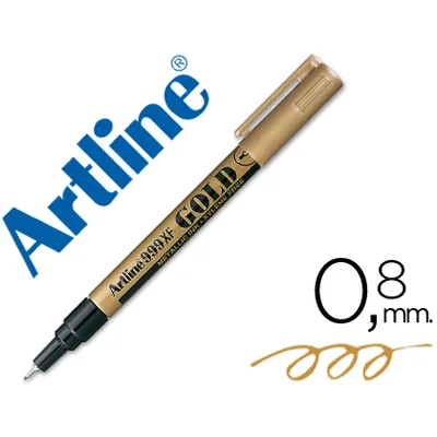 ARTLINE Rotulador Artline Marcador Permanente Tinta Metalica EK-999 Oro Punta Redonda 0.8 MM