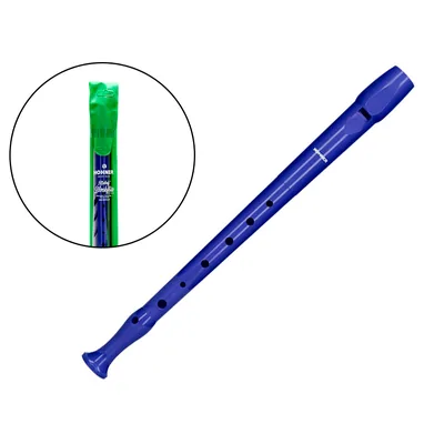 HOHNER Flauta Hohner 9508 Color Azul Funda Verde y Transparente