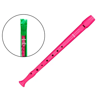 HOHNER Flauta Hohner 9508 Color Rosa Funda Verde y Transparente