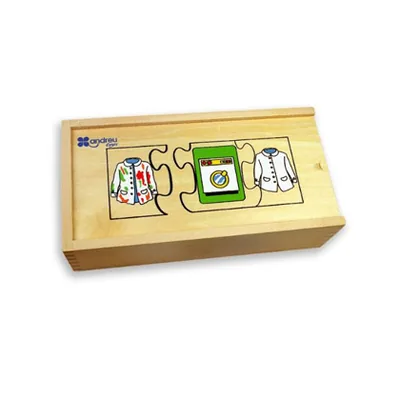 ANDREUTOYS Puzle Andreutoys Madera Secuencias Temporales 10 Puzles 24X12X6,5 CM