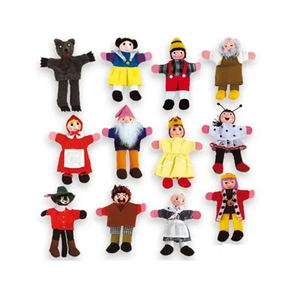 Juego Andreutoys Marioneta de Dedos Personajes Cuentos Infantiles Surtidos 13CM Caja de 12 Unidades