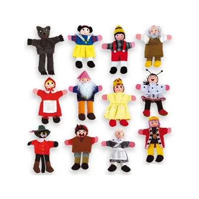 ANDREUTOYS Juego Andreutoys Marioneta de Dedos Personajes Cuentos Infantiles Surtidos 13CM Caja de 12 Unidades