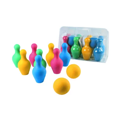 AMAYA Juego de Bolos Amaya en Foam 8 Piezas y 2 Pelotas Longitud 18 CM