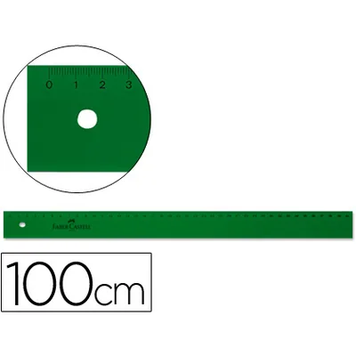 FABER CASTELL Regla Faber Castell 100 CM Plastico Verde