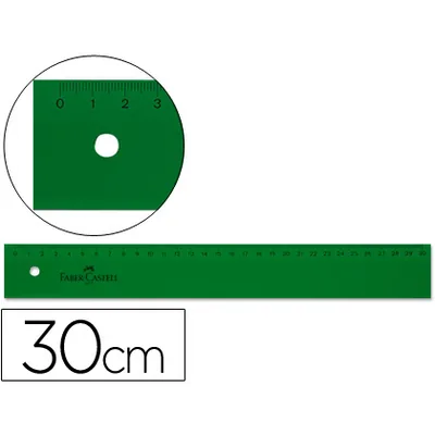 FABER CASTELL Regla Faber Castell 30 CM Plastico Verde