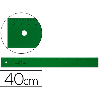 FABER CASTELL Regla Faber Castell 40 CM Plastico Verde