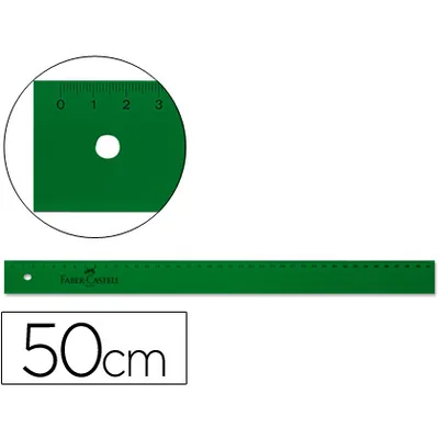 FABER CASTELL Regla Faber Castell 50 CM Plastico Verde