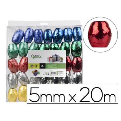 FANTA Cinta Fantasia Liderpapel Barrilete 5 MM X 20 M Colores Metalizados Surtidos