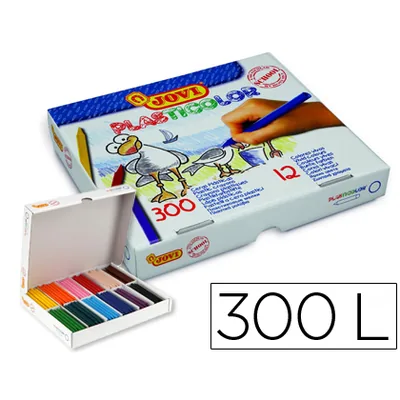 JOVI Lapices Cera Jovi Plasticolor Caja de 300 Unidades 25 Colores Surtidos