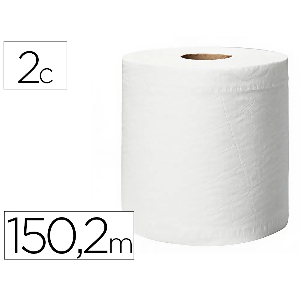 Papel Secamanos Central 2 Capas para Dispensador M2 Rollo de 150,2 M