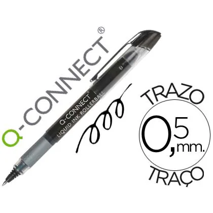 Rotulador Q-Connect Roller Ball Negro 0,5 MM