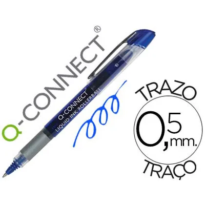 Q-CONNECT Rotulador Q-Connect Roller Ball Azul 0,5 MM
