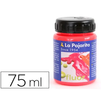LA PAJARITA Pintura Acrilica la Pajarita F-03 Rojo Amapola Fluorescente 75ML
