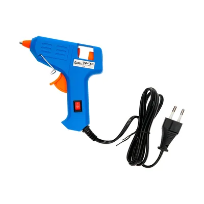 LIDERPAPEL Pistola de Silicona Caliente Mini Liderpapel de 25 W con Gatillo Dispensador y 2 Barras de Repuesto de 7 MM