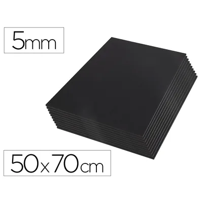 LIDERPAPEL Carton Pluma Liderpapel Negro Doble Cara 50X70 CM Espesor 5 MM