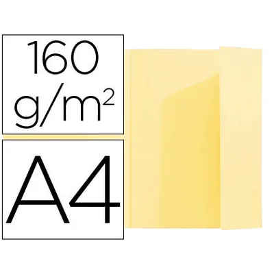 EXACOMPTA Subcarpeta Cartulina Exacompta DIN A4 Amarillo con Solapa Interior 160 G