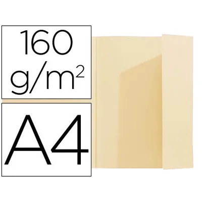 EXACOMPTA Subcarpeta Cartulina Exacompta DIN A4 Crema con Solapa Interior 160 G