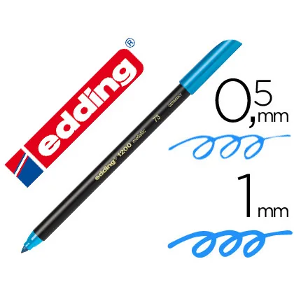 Rotulador Edding Punta Fibra 1200 Azul Claro n.10 Punta Redonda 0.5 MM