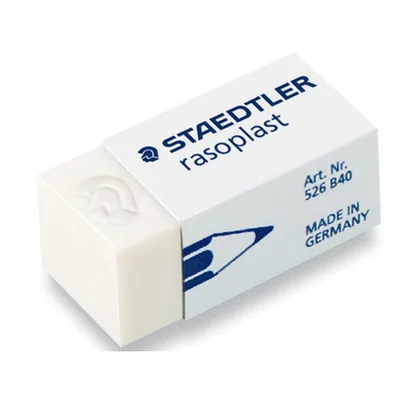 STAEDTLER Goma de Borrar Staedtler 526 B40 Plastico Blanca