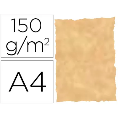 MICHEL Papel Pergamino DIN A4 Troquelado 150 GR Color Parchment Ocre Paquete de 25 Hojas