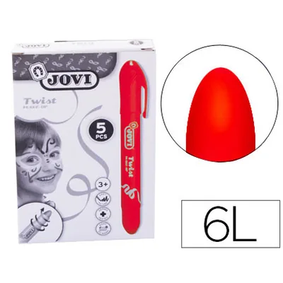 JOVI Barra de Maquillaje Jovi Twist Make-up Rojo Caja de 5 Unidades