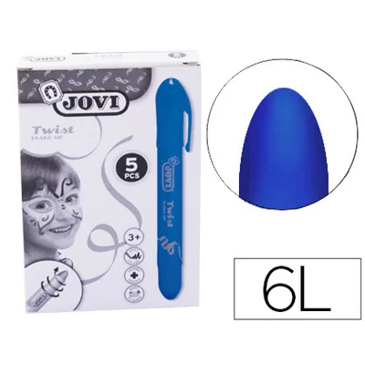JOVI Barra de Maquillaje Jovi Twist Make-up Azul Caja de 5 Unidades