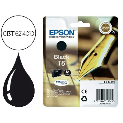 Ink-jet Epson 16 WF2010W WF2510WF WF2520NF WF2530WF WF2540WF Negro 175 Pag