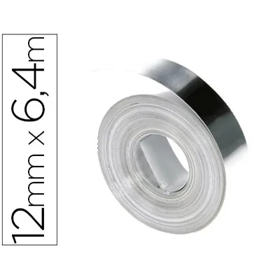 DYMO Cinta Dymo Acero Inoxidable 12MM X 6,40MT Sin Adhesivo para Rotuladora