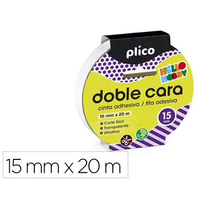 PLICO Cinta Adhesiva Plico Doble Cara 20 M X 15 MM