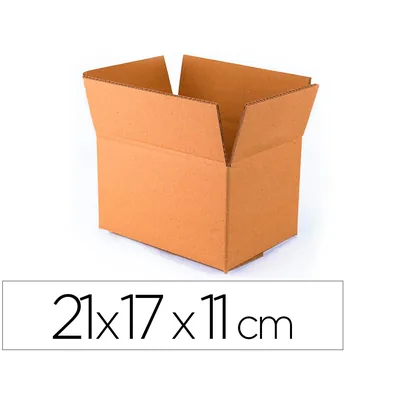Q-CONNECT Caja para Embalar Q-Connect Americana con Fondo Automaticocarton Canal Simple 3 MM Colorcolor Kraft 210X170X110 MM