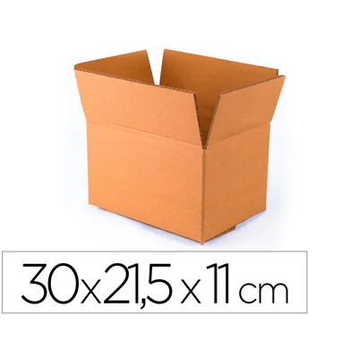 Q-CONNECT Caja para Embalar Q-Connect Americana con Fondo Automaticocarton Canal Simple 3 MM Colorcolor Kraft 300X215X110 MM