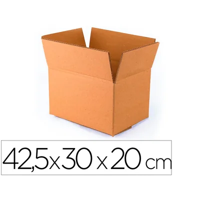 Q-CONNECT Caja para Embalar Q-Connect Americana con Fondo Automaticocarton Canal Simple 3 MM Colorcolor Kraft 425X300X200 MM