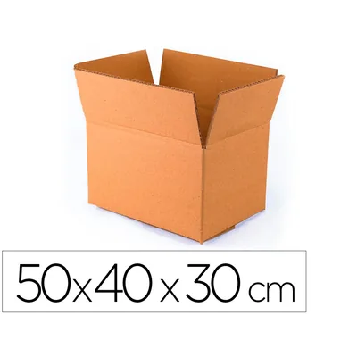 Q-CONNECT Caja para Embalar Q-Connect Americana con Fondo Automaticocarton Canal Simple 3 MM Colorkraft 500X400X300 MM