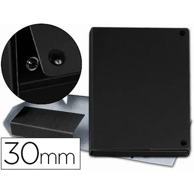 PARDO Carpeta Proyectos Pardo Folio Lomo 30 MM Carton Forrado Negro con Broche