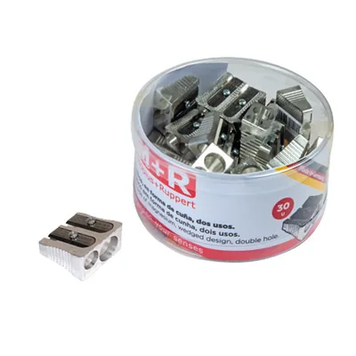 MOR Sacapuntas M+r 211 Metalico 2 Usos Cuña Bote de 30 Unidades
