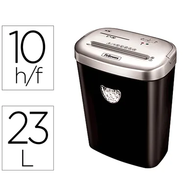 FELLOWES Destructora de Documentos Fellowes 53C Capacidad de Corte 10 Hojas Destruye Grapasclips Tarjetas y CD 23 Litros