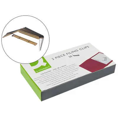 Q-CONNECT Encuadernador Fastener Q-Connect Dorado Caja de 50 Unidades