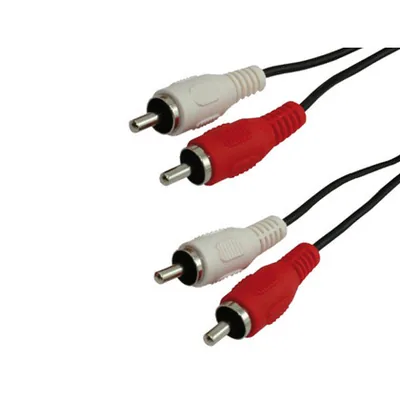 MEDIARANGE Cable Rca de Audio y Video Mediarange Longitud 3 M 2 Conectores Cable en Color Negro