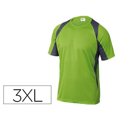 DELTAPLUS Camiseta Deltaplus Poliester Manga Corta Cuello Redondo Tratamiento Secado Rapido Color Verde-gris Talla 3XL