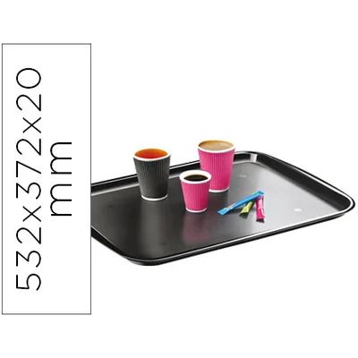 CEP Bandeja Cep Diseño Clasico Policarbonato Color Negro 532X372X20 MM