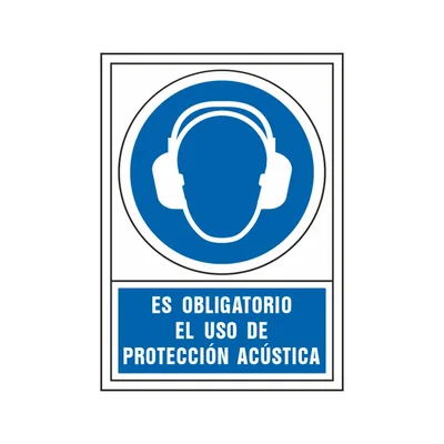 SYSSA Pictograma Syssa Señal de Obligacion Es Obligatorio el Uso de Proteccion Acustica en Pvc 245X345 MM